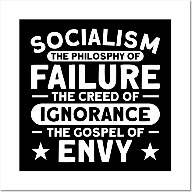 Pro Capitalism Anti Socialist Anti Socialism Wall Art by Toeffishirts